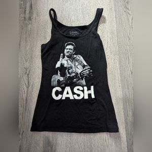 Jim Marshall Johnny Cash "The Bird' Tank Top Size Medium Edgy Rock Alt goth